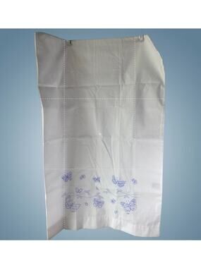 Vintage Thomaston Mills Butterfly Ladybug Embroidery Pillowcase Stamped USA